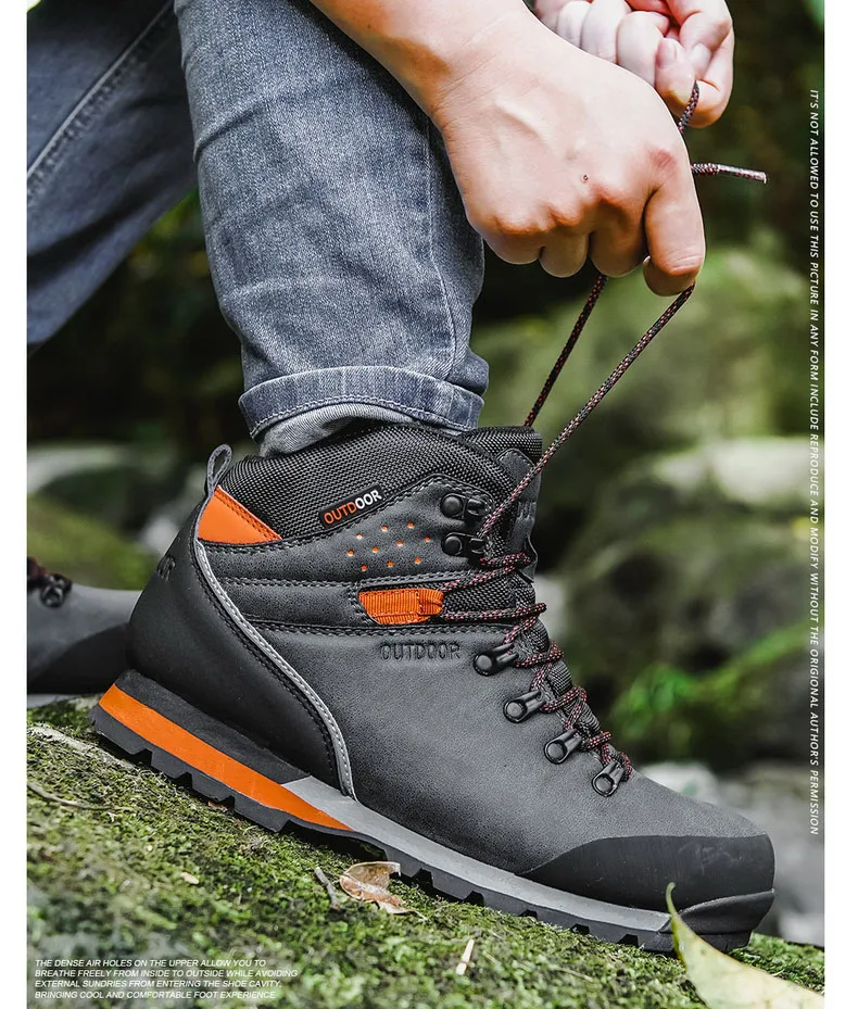 Gomnead/ зимняя мужская водонепроницаемая походная обувь; уличные горные треккинговые ботинки; походные кроссовки; Мужская обувь для охоты и скалолазания