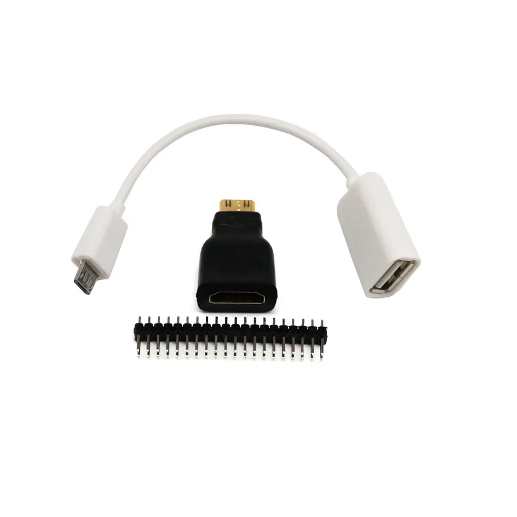 3 в 1 комплект адаптеров для Raspberry Pi Zero Mini-hdmi-Hdmi Micro Usb-usb гнездовой кабель передачи