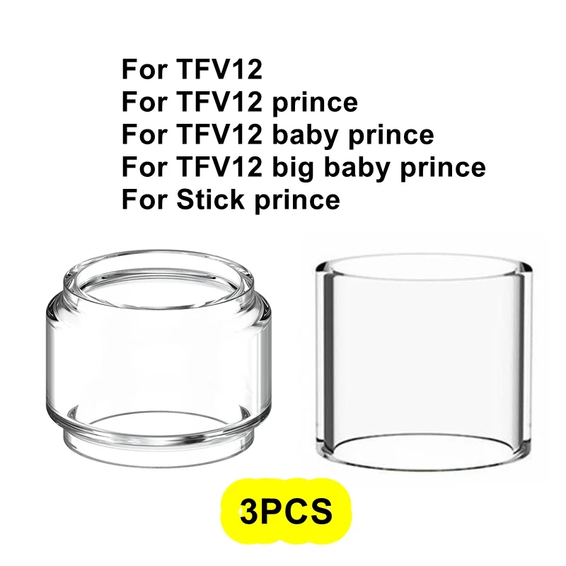 3 шт. в упаковке сменная стеклянная трубка Hongxingjia Pyrex для Smok TFV12 Prince 8 мл большая