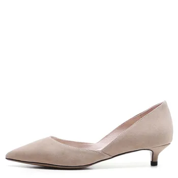 

YECHNE Real Learn Women High heels Shoes Woman Bridal Pumps Fashion Be Teen Sexy Deep Abrikoos Sheepskin Pumps