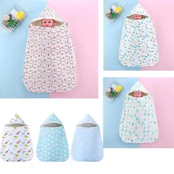 

Newborn Baby Winter Warm Sleeping Bag Easy Pull Off Zipper High-quality Durable Envelopes Cute Printed Infant Swaddle Wrap