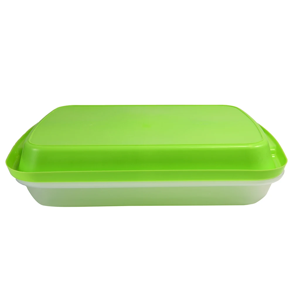 Seed Starter Tray Seedling Tray Hydroponic Plant Pots Seed Sprouter Tray BPA Free PP Soil-Free Large Capacity Healthy with Cover Seedling Sprout Plate Hydroponic Plant Pots