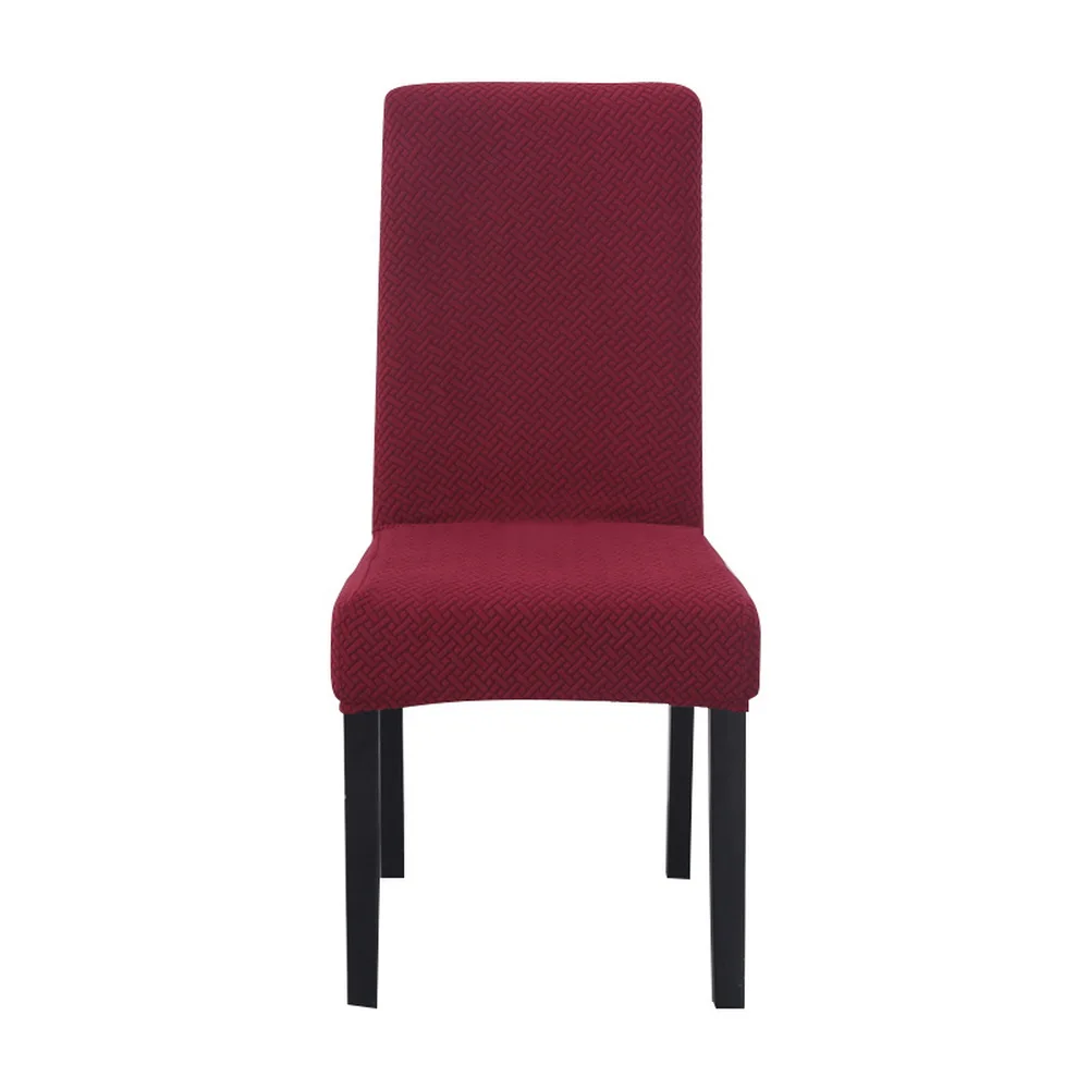 wine red 1/2 штуки анти-грязный чехол из спандекса эластичный крышка стула сплошной Цвет накидки на стулья для банкета Кухня Свадебные обеденный стол - Цвет: wine red