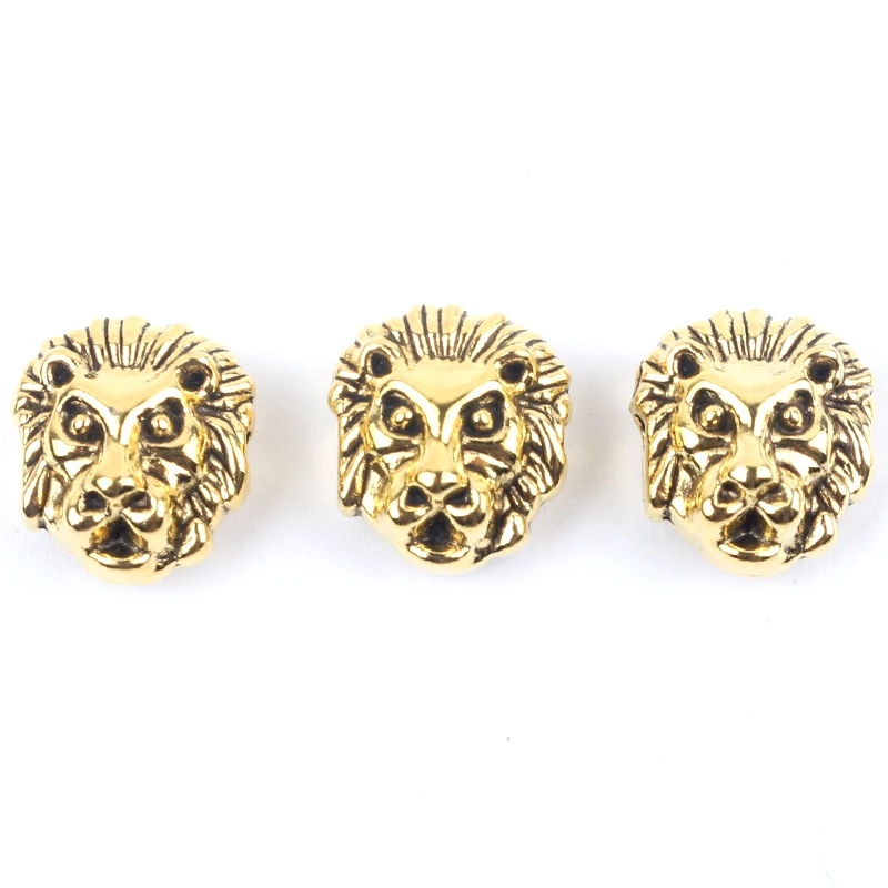 10 Stück antike Eule Löwe Buddha Leopardenkopf Spacer Perlen Charm DIY Armbänder Halskette Perlen für Schmuckherstellung Zubehör – Detail 13