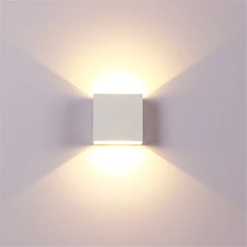

6W COB light LED Indoor Lighting Wall Lamp Modern Home Lighting Decoration Sconce Aluminum Input 85-265V White/Warm white colors