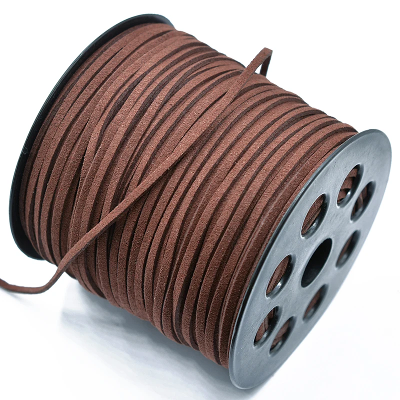5 м/лот 2,6x1,5 мм полный плоский плетеный шнур из искусственной замши Корейский Бархатный кожаный браслет ручной работы с бисером для изготовления ювелирных изделий - Цвет: 029