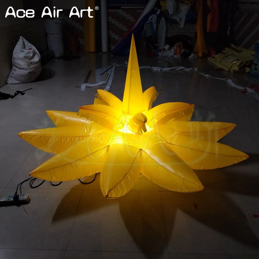 Новый дизайн led Надувные водяной лилии, led цветок лотоса надувные украшения по Ace Air Art