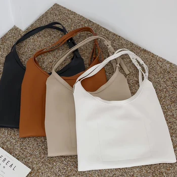 

2020 New Middle Women Shoulder Bags PU Leather Japan Style Female Handbags Shoulder Bag Casual Thin Ladies Bag Sets Whole Sale