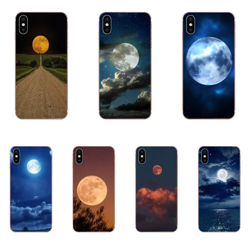 Рисунок из ТПУ с изображением ночной Луны для Samsung Galaxy Note 8 9 10 Pro S4 S5 S6 S7 S8 S9 S10 S11 S11E S20