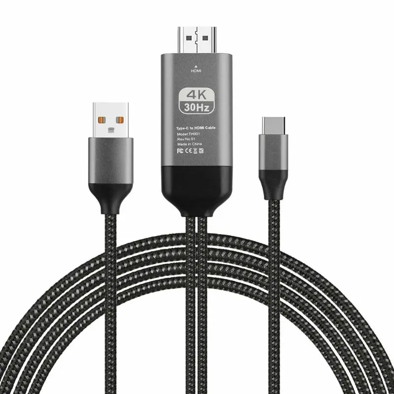 Тип-c USB-C к HDMI видео зарядный кабель адаптер конвертер для iPhone samsung Galaxy huawei Xiaomi htc смартфонов B0KF