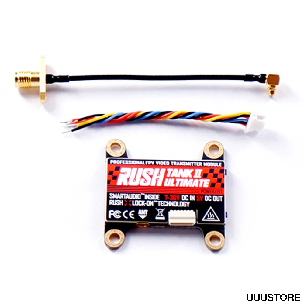 

RUSH VTX TANK V2 5.8G 48CH 25mW/200mW/500mW/800mW Switchable 7-25V AV Transmitter RaceBand / LowRace Built-in TBS Smartaudio