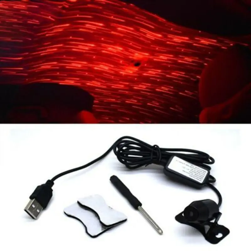 USB СВЕТОДИОДНЫЙ светильник для автомобиля, атмосферная звезда, DJ RGB, цветная музыкальная звуковая лампа, интерьерный декоративный светильник A6HE