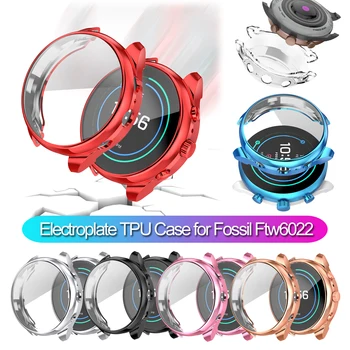 

1PC Electroplate TPU Full Cover Screen Protector Watch Case for Fossil Sport Smart Watch 41mm Colorful Watch Frame Accessories