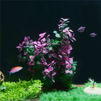 

Saim Artificial Plastic Plants Aquarium Decoration Purple Aquatic Plants fish tank Accessories For Aquariums Underwater Plant