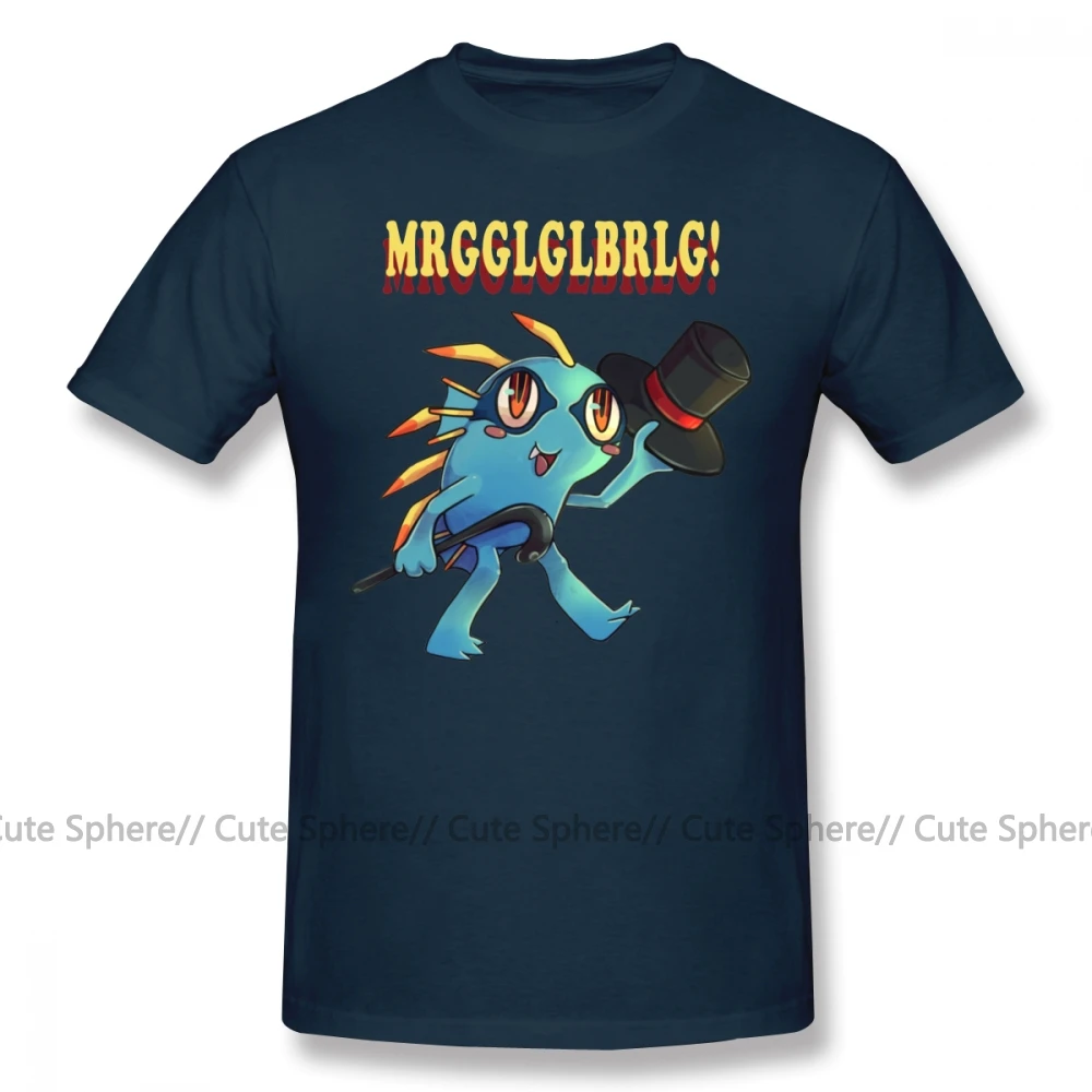 Murloc футболка 100 хлопок забавная Футболка мужская классическая с коротким рукавом с принтом 4xl Футболка - Цвет: Navy Blue