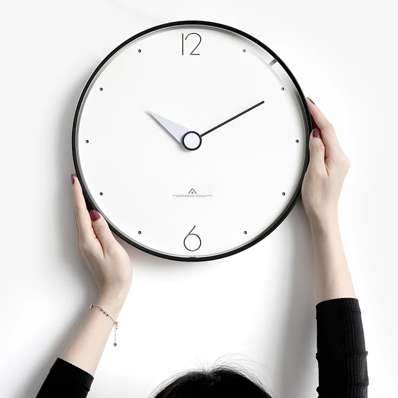 Скандинавская декорация настенные часы простая гостиная бесшумные Современные часы художественное украшение дома круглые часы домашний декор 6W660 - Цвет: Gray