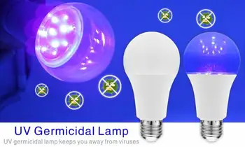 

LED UV Disinfection Bactericidal Lamp E27 Led Germicidal Light UV Lamp Sterilizer Ultraviolet Light Bulb Disinfection Bulb