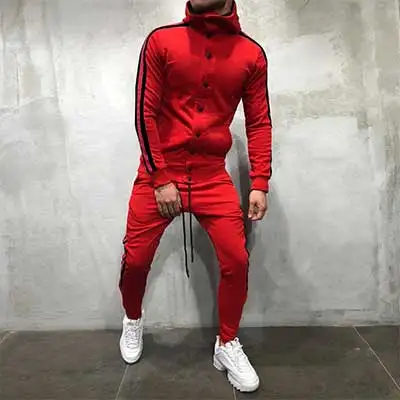 Мужской спортивный костюм, толстовка, белая, Покемон, спортивная одежда, хип-хоп, плюс бархат, для спортзала, фитнеса, повседневная, Ropa Chandal Hombre, для бега - Цвет: Красный