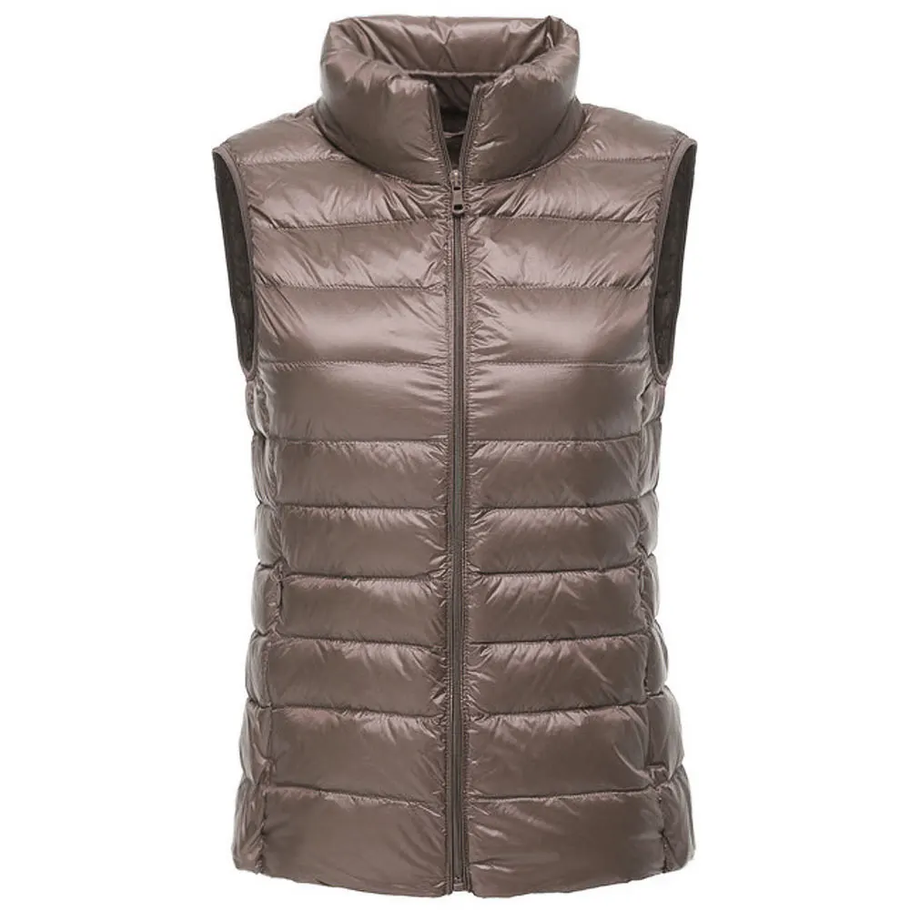 

Winter Women Down Vest Fashion Female Sleeveless Vest Jacket Warm Down Jacket Plus Size Women Sleeveless Jackets Size S-XXXL