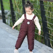 Зимние комбинезоны для детей; хлопковый утепленный комбинезон; детские штаны; детские комбинезоны; M177