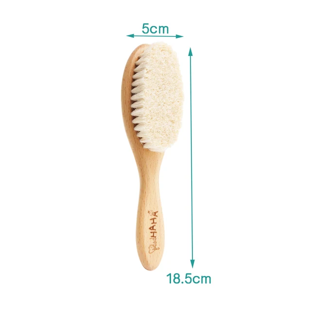 Baby Hair Brush And Comb Set for Newborn Massage Bath Shower Custom Logo Comb For Hair Mini Baby Brush Wooden Hair Brush for Kid 1pc goat  brush 2