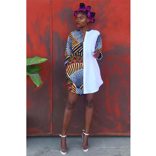 Amarachi Long Shirt Print Dress - Image 4