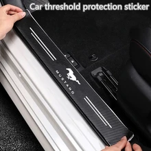 

Carbon Fiber Car Sticker DIY Paste Protector Strip Anti Scratch Tape Waterproof Protect Film For Ford Mustang GT SHELBY