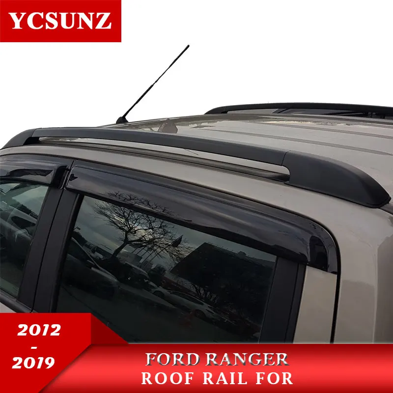 Черные направляющие на крышу рейки для Ford Ranger WILDTRACK 2012 2013 2014 2015 2016 2017 2018 2019 T6 T7