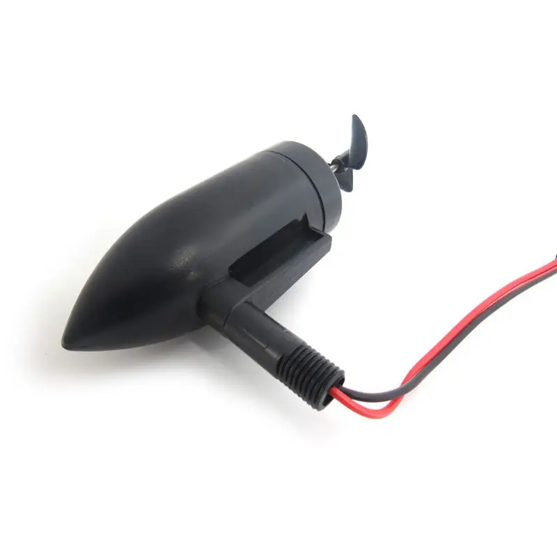 Pièce de carrosserie moteur Flytec 2011-5, noire, adaptée aux bateaux RC de pêche.