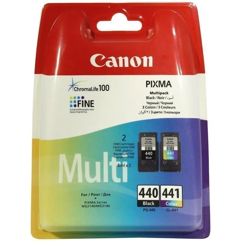 Картридж ориг. Canon PG-440 черный/CL-441 цветной для PIXMA MG2140/3140 комбинирован. упаковка |