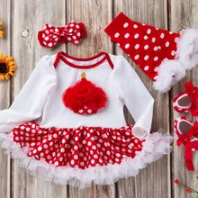 Костюмы для первого дня рождения; Одежда для маленьких девочек; боди с длинными рукавами для новорожденных; платья в горошек; комплект теплой обуви