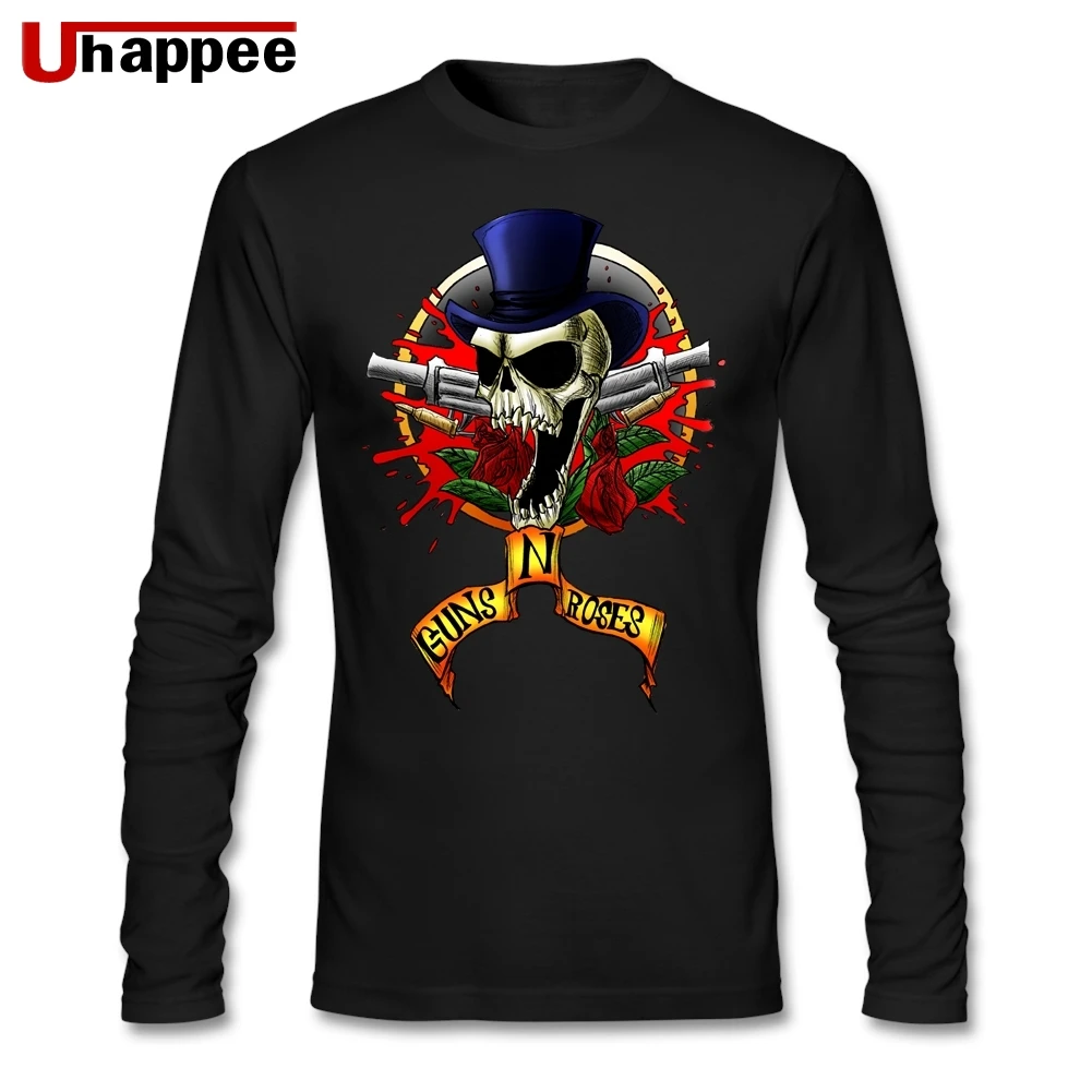 Guns N Roses мужские футболки с длинным рукавом и графическим принтом большие размеры