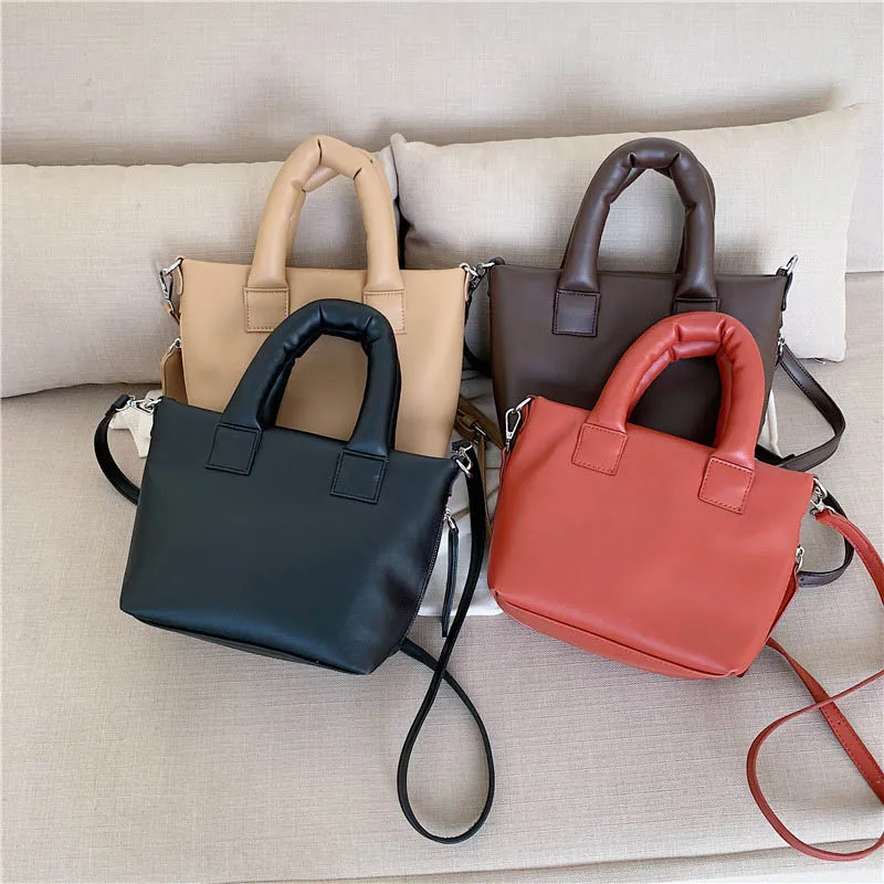 

Women Handbag Pu Leather Shoulder Bags For Women 2019 Fashion Solid Color Tote Large High Quality Messenger Pack Crossbody Bags