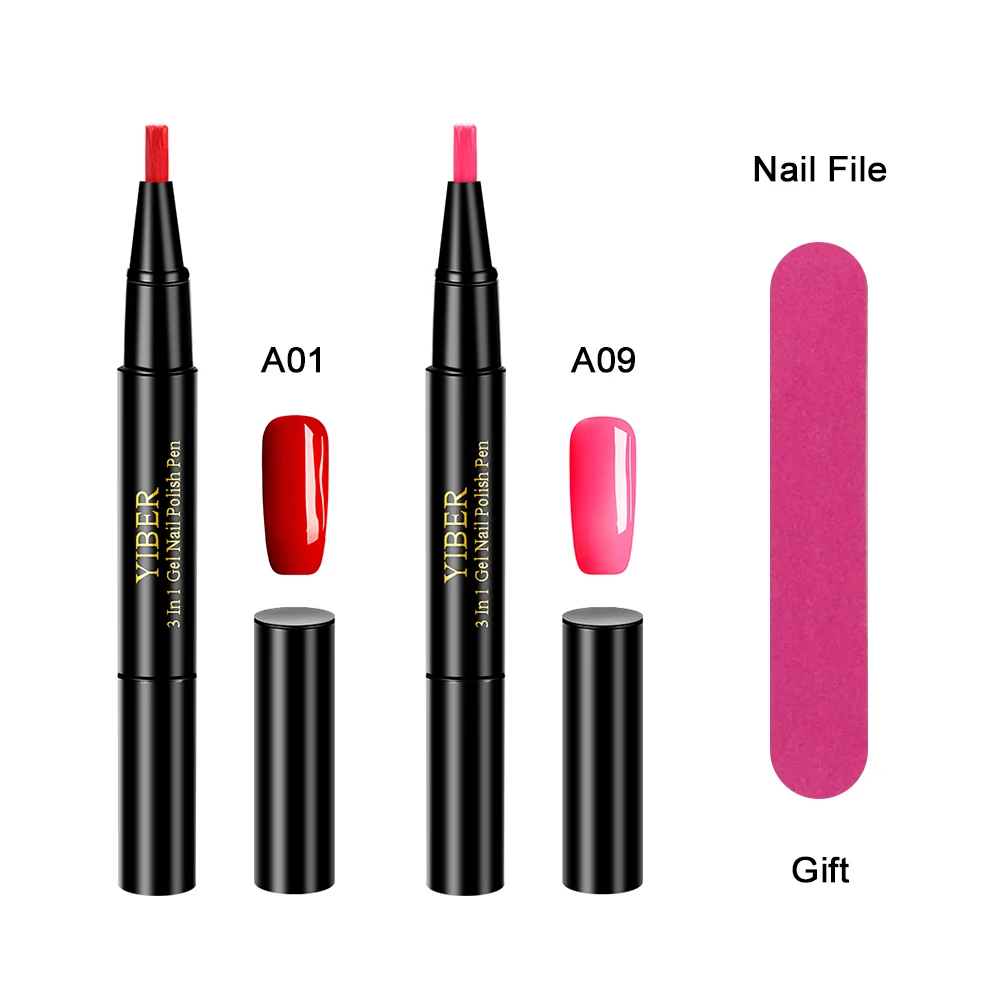 Newest 5ML 20 Color Gel Nail Polish Pen Brush Glitter Nail Gel Varnish hybryda set Dawdler UV Nail Art Gel Lacquer Gel Paint 30