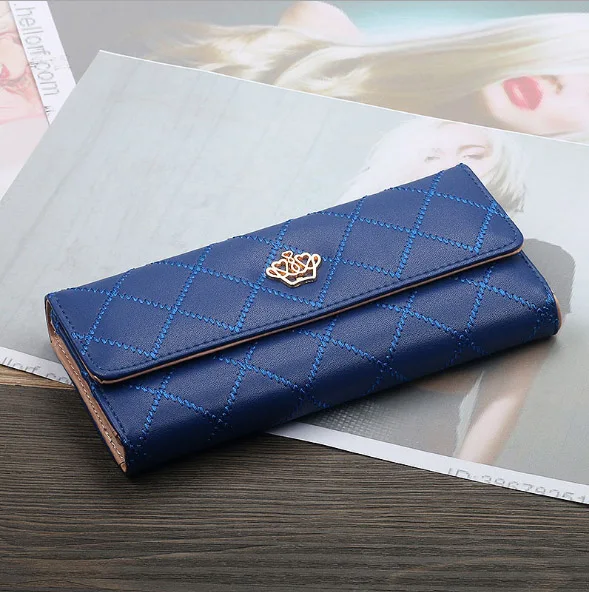 2royal blue Женский кошелек, сумка для мобильного телефона, фирменный дизайн, Женский кошелек из искусственной кожи, длинные женские кошельки и кошельки, женский тонкий держатель для карт, кошелек - Цвет: 2royal blue