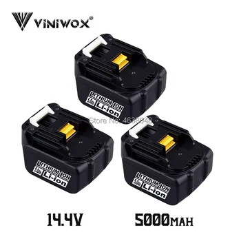 

Lithium Ion Battery 5000mAh Replacement for 14.4V Makita BL1430 BL1440 BL1450 BL1415 LXT200 Rechargeable Battery Packs LXT