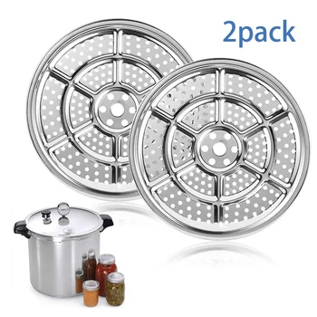 

2Pcs Stainless Steel Pressure Cooker Canner Rack Steamer Rack for Canning ,for Presto &All-American Pressure Cooker