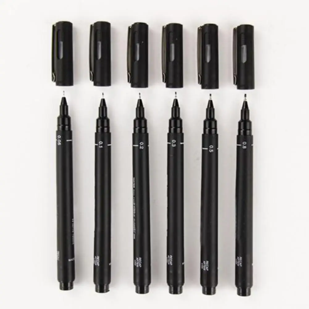 HOT SALES!!! Black Pigment Liner Fineliner Waterproof Anime Comics Sketching Ink Drawing Pen