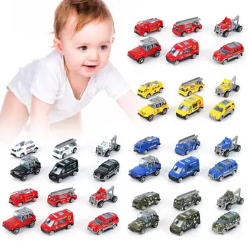 

6Pcs Sturdy alloy vehicle set 1/60 Scale Diecast Engineering Vehicle Car Models Educational Kids Toy