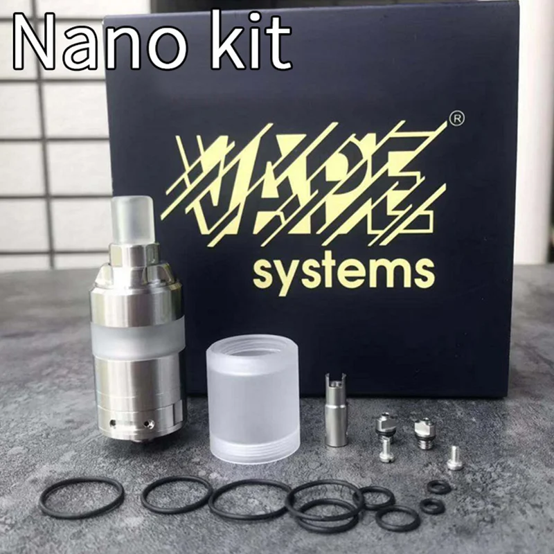 

YFTK KA V8 Style RTA Nano Full Kit 22mm Vape Tank MTL RTA Single coil DIY Rebuildable Atomizer 2ml for Vape mods Fit atto mods