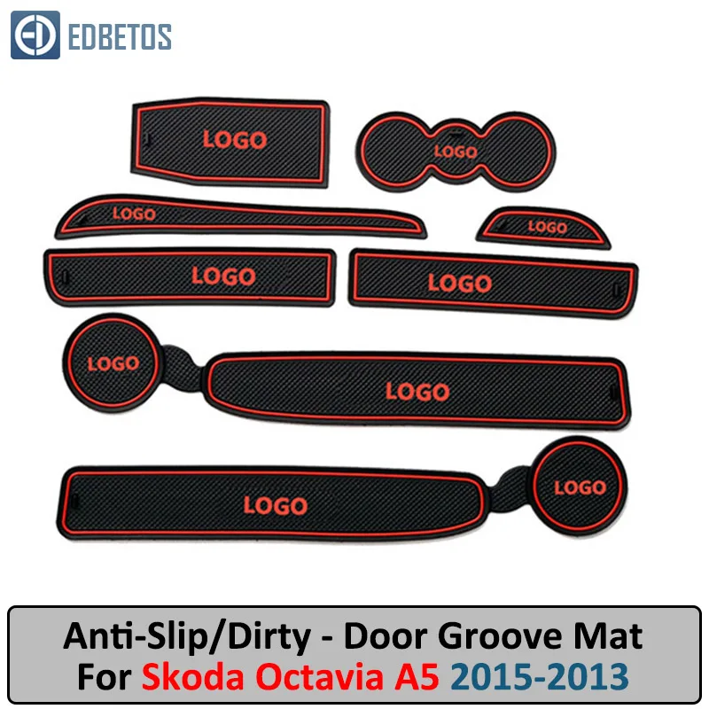 

Anti-Dirty Pad For Skoda Octavia A5 2005 2006 2008 2009 2010 2011 2012 2013 MK2 1Z Door Groove Gate Slot Coaster Anti-Slip Mat