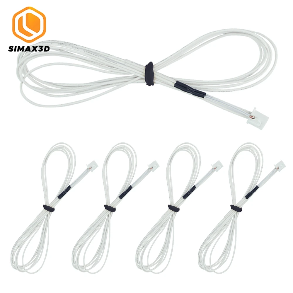 

SIMAX3D 5pcs 3D Printer Parts thermistor 100K ohm NTC 3950 Temperature Sensor White for Reprap ender 3 Pro Hotend kit thermistor