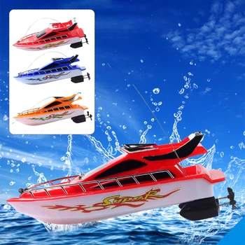 

Crative Electric Remote Control Speedboat Water-Proof Impact-Resistant Wireless High Speed Racing Ship Used For Kids Water Toy
