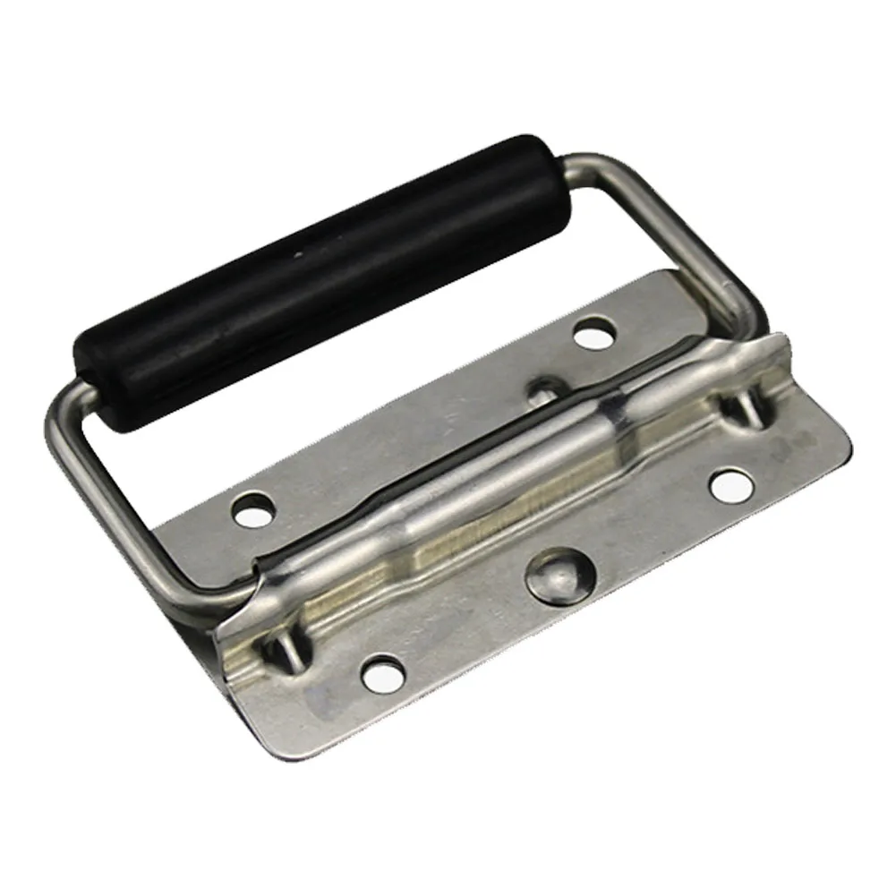 

2pcs Fitting Speaker Case Handle Hardware Surface Mount Photographic Box Chest Thickened Rustproof Spring Loaded Stainless Steel