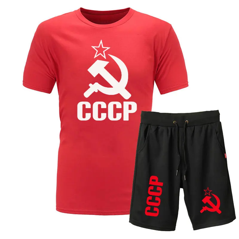 Бренд 2 шт мужские футболки+ шорты летние хлопковые футболки с коротким рукавом и принтом повседневные футболки мужские футболки Homme M-XXL - Цвет: 12