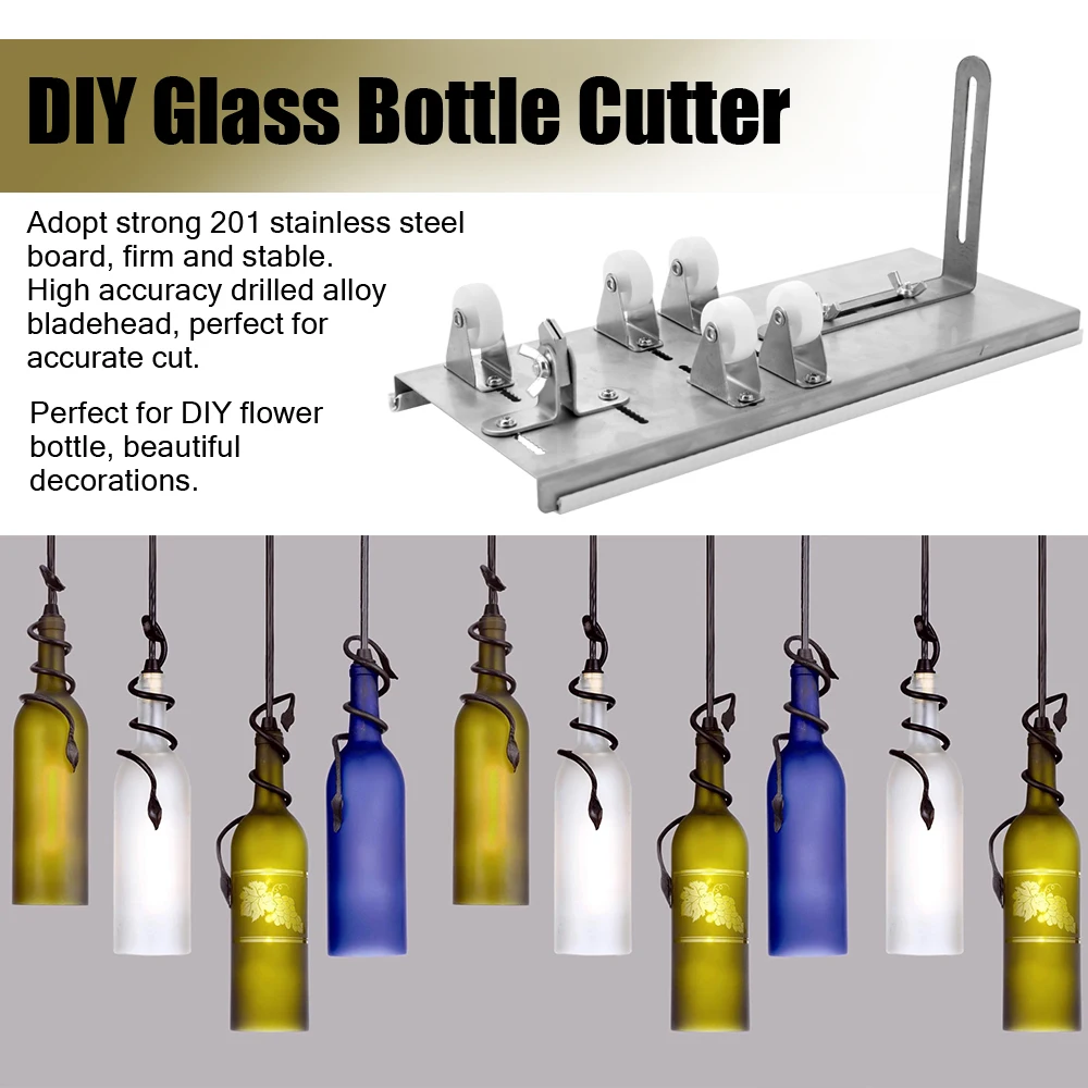 Металлический Стекло бутылка для резки и гравировки стеклянная бутылка DIY Резак пивной бокал вина Стекло es резак Стекло резки машина для изготовления винных бутылок