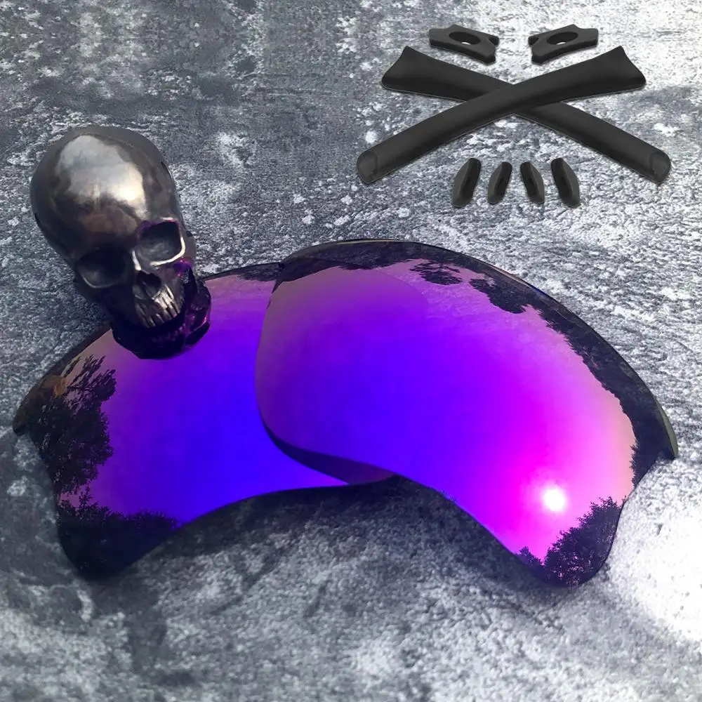 Purple-Kit Firtox настоящие поляризованные Сменные линзы и носки с ушками и носоупоры для-солнцезащитных очков XLJ(только линзы)-несколько опт - Цвет линз: Purple-Kit