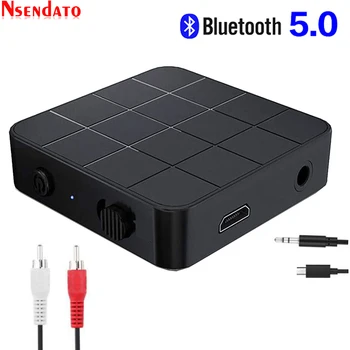 

10M/33ft Wireless Bluetooth 5.0 Audio Receiver Transmitter 2 in 1 3.5mm Aux Stereo Bluetooth Resiver Adapter for TV PC Computer