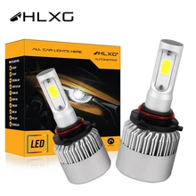 Hlxg-bombillas LED Turbo H4 H7 H11 H8 HB4 H1 para coche, faros antiniebla, 9005 HB3 9006 HB4, en stock, Brasil