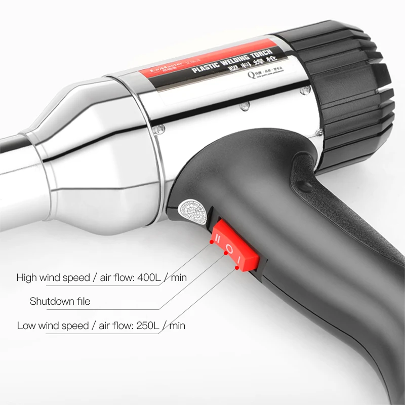 AIRAJ Высокая мощность Тепловая пушка бытовой Регулируемый горячий и холодный ветер автомобильный пластиковый сварочный инструмент для ремонта труб